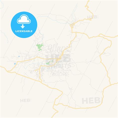 Empty vector map of Huehuetenango, Huehuetenango, Guatemala - HEBSTREITS