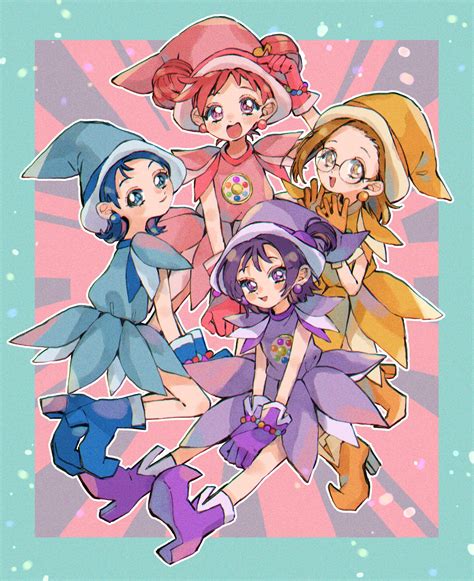 Harukaze Doremi Segawa Onpu Fujiwara Hazuki And Senoo Aiko Ojamajo