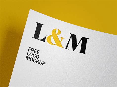 Free Textured White Paper Logo Mockup PSD Set Good Mockups