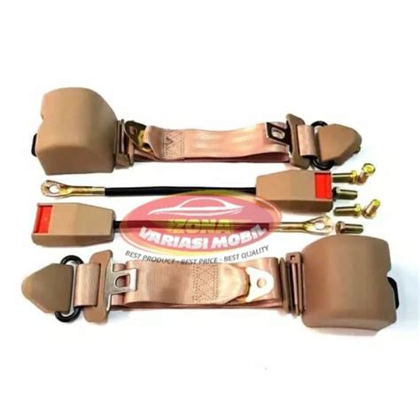 Jual Safety Belt Sabuk Pengaman Mobil Otomatis Seat Belt Krem Cream