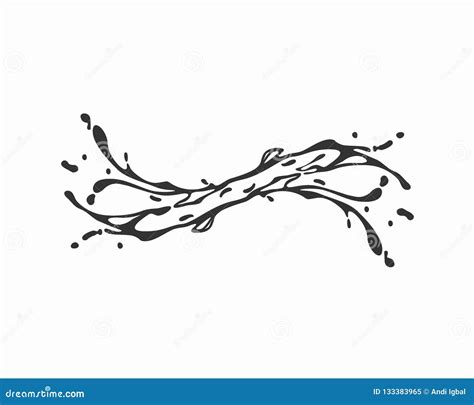 Splash Water Logo Design Concept, Water Silhouette Vector Stock Vector ...