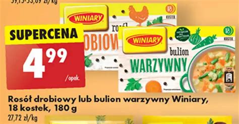 Promocja Ros Drobiowy Lub Bulion Warzywny Winiary Kostek G W