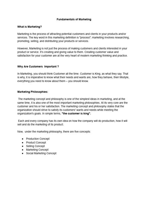 marketing basics  beginners  marketing business economics