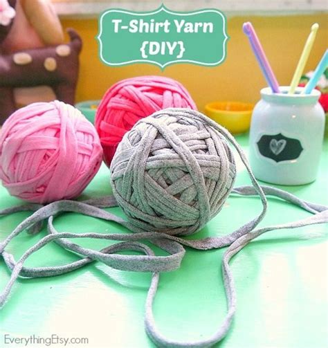 T Shirt Yarn DIY EverythingEtsy Yarn Diy Yarn Tshirt Crafts