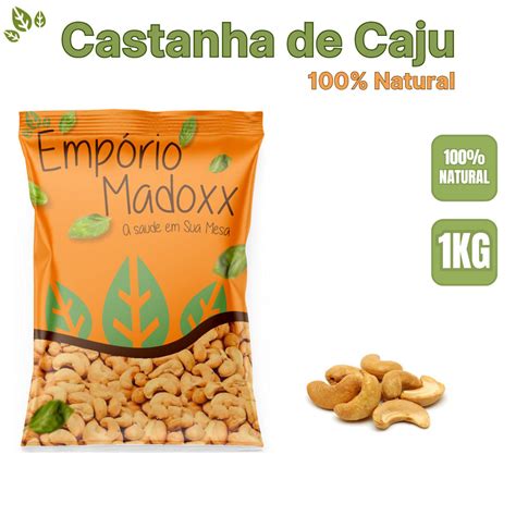 Castanha De Caju Torrada Banda Peda Os Sem Sal Kg Kg G