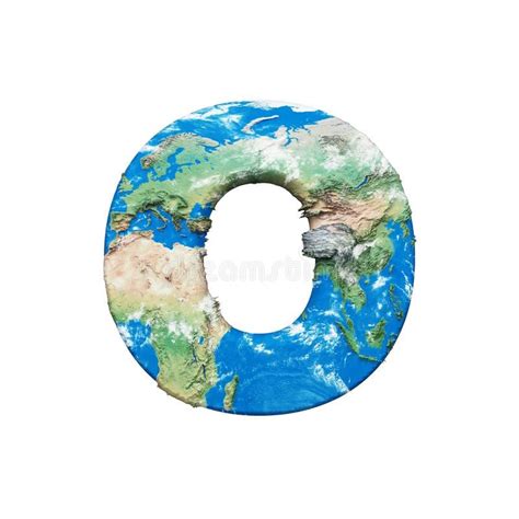 World Earth Globe Alphabet Letter O Uppercase Global Worldwide Font