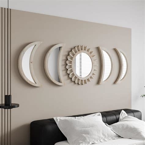 Amazon Wakosan Wall Mirror Moon Phase Mirror Set Wall Decor For