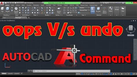 Oops And Undo Command In Auto Cad Youtube