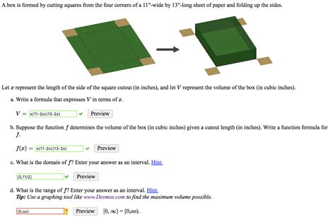 Answered A Box Is Formed By Cutting Squares From Bartleby