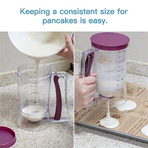 Pancake Batter Dispenser With Squeeze Handle Measuring Label Perfect