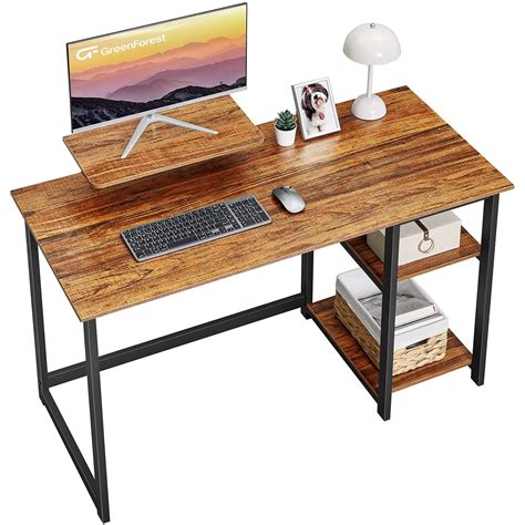 Greenforest Small Computer Desk With Monitor Stand And Reversible