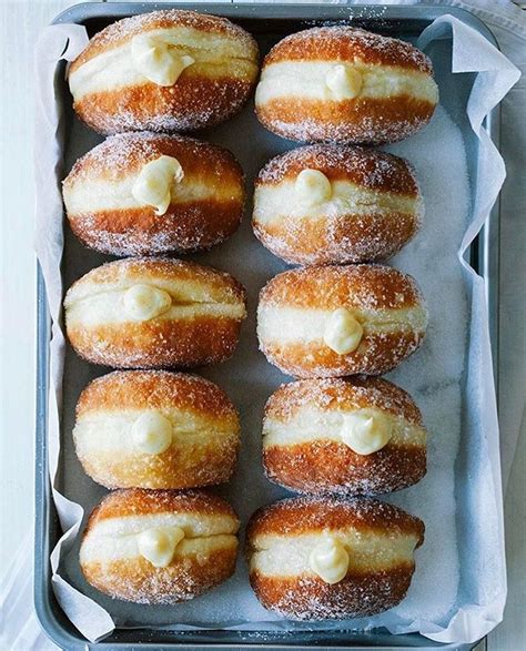 Vanilla Cream Filled Doughnuts Homemade Donuts Recipe Doughnut