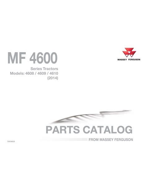 Massey Ferguson 4608 4609 4610 2014 Tractor Pdf Parts Catalog