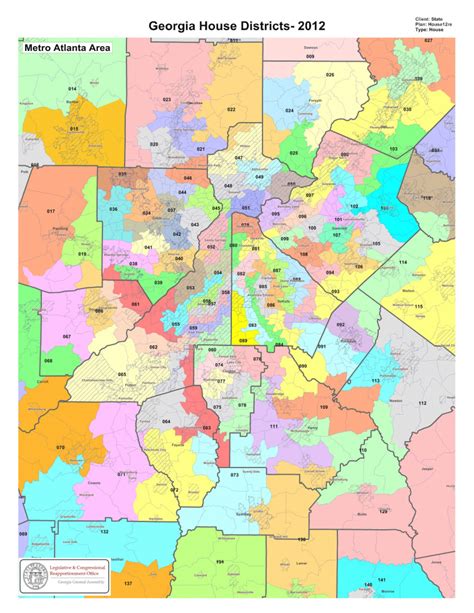 Georgia State House District Map Printable Map