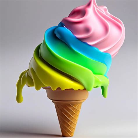 Premium Photo Colorful Ice Creams