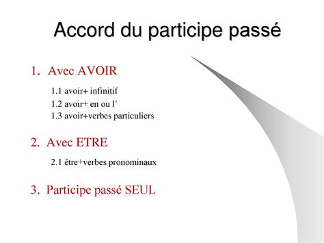 Accord Du Participe Passé Ppt Télécharger