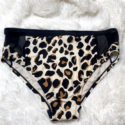 Lysa Swim Lysa Tan Black Cheetah High Waisted Bikini Bottoms Poshmark