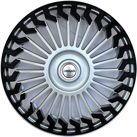 PRIGAN 16 Inch Silver Black Wheel Cover For All 16 Inch Cars Avialable