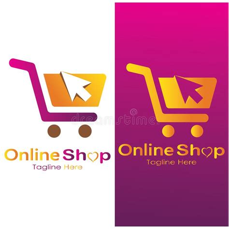 E Commerce Logo And Online Shop Logo Design With Modern Concept Stock