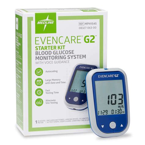 Medline Evencare G Blood Glucose Monitoring System Starter Kit