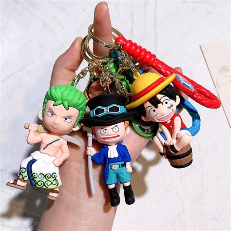 Desenho Animado Anime One Piece Keychain Pendant Luffy Chopper Usopp