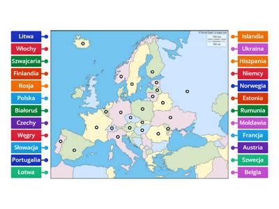 Stolice Podzia Polityczny Europy Materia Y Dydaktyczne