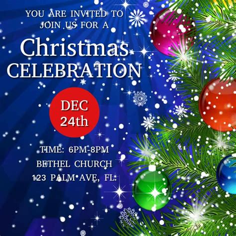 Christmas Church Celebration Flyer Template Postermywall