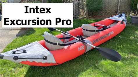 Intex Excursion Pro Inflatable Kayak K2 2 Person Unboxing Testing