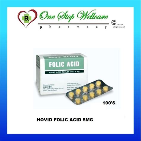 HOVID FOLIC ACID 5MG 100 S EXP 03 2026 Lazada