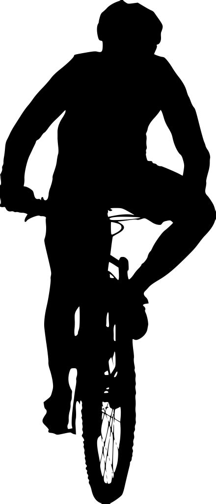 6 Bicycle Ride Silhouette Front View PNG Transparent OnlyGFX