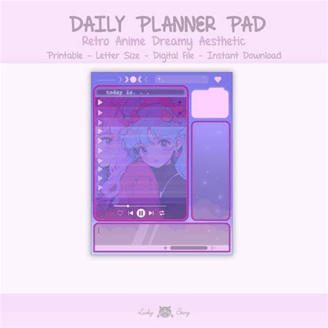 The Daily Planner Pad Features An Anime Character