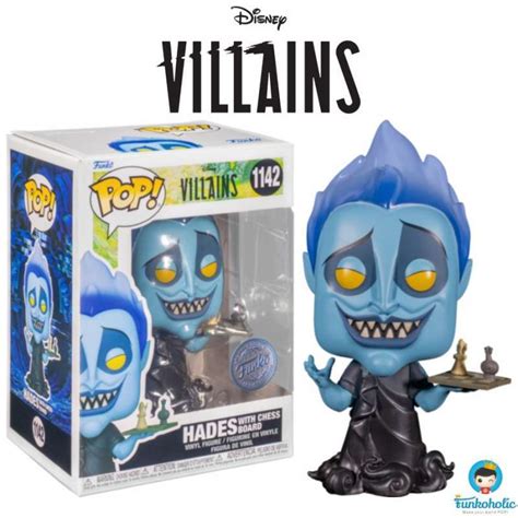 Promo Funko Pop Disney Villains Hercules Hades With Chess Board