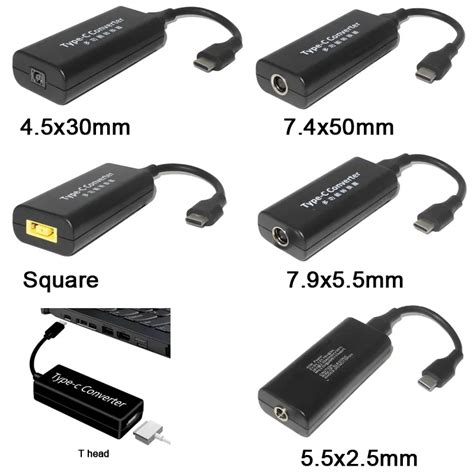 PD yem dönüştürücü adaptör USB C tipi DC 5525 5521 7955 4350 7450 T