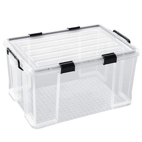 Buy Pack Storage Bins With Lids Qt L Heavy Duty Storage Bins