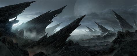 Concept Art Matte Paintings And Illustrations By Andree Wallin Dark