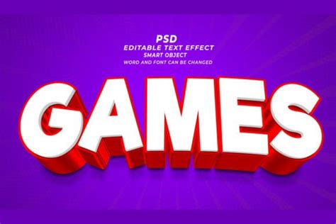 Psd Games 3d Editable Text Effect Graphic By Truevector · Creative Fabrica