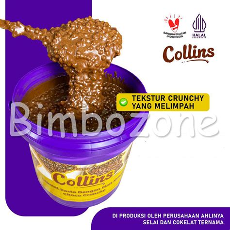 Bimbozone COLLINS CRUNCHY 1kg Selai Coklat Topping Martabak Roti