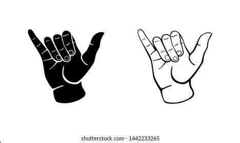 Vector Surfers Shaka Hand Sign Isolated Stock Vector Royalty Free