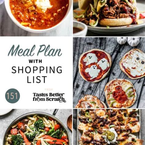 Free Weekly Meal Plans With Grocery Lists Tastes Better From Scratch