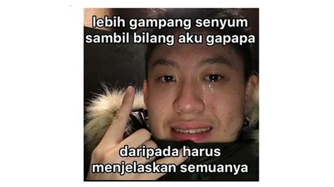 6 Meme Lucu Pakai Foto Orang Nangis Ini Bikin Ikut Sedih Mewek