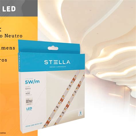 Fita Led Profissional W M K Ip V Lm M Stella Sth