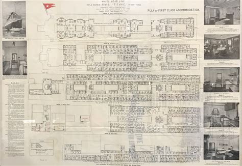 R M S Titanic Plan Of First Class Accommodation December This