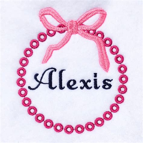 Dot Frame With Bow For A Monogram