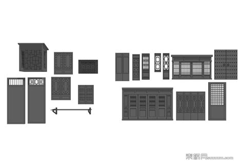 中式门窗su模型下载sketchup模型免费下载素模网