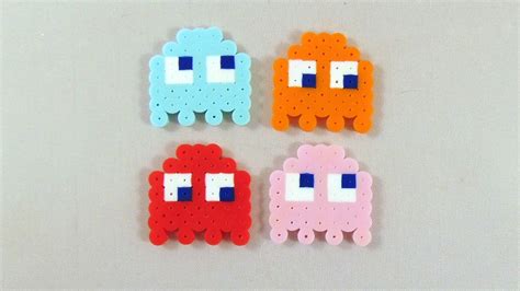 How To Make Pac Man Ghost Perler Bead Pins Krysanthe