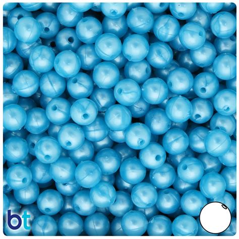 Beadtin Light Blue Pearl Mm Round Plastic Craft Beads Pcs Michaels