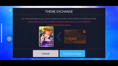 Superstar JYPNation Using Theme Exchanger 𝘅59 to collect Limited