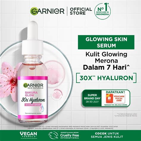 Jual Garnier Sakura Glow Serum 30ml Hyaluron 30x Booster Serum Skin