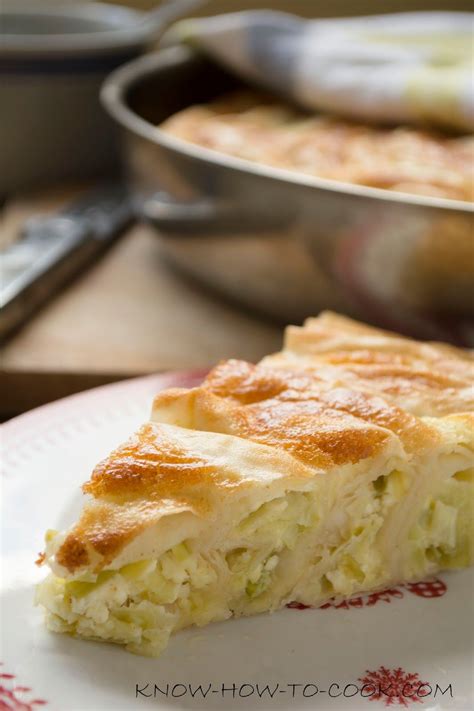 Баница с праз и сирене - Know How To Cook | Recipe | Macedonian food ...