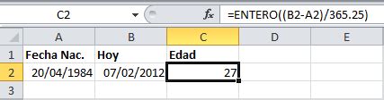 Calcular La Edad Con Excel Excel Total